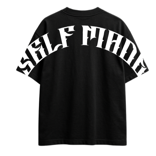 "SELF MADE" Black Tee